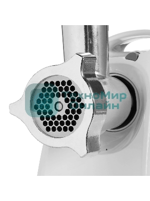 Мясорубка электрическая Аксион М641.04 белый, 2000 Вт, 3.0 кг/мин, реверс, защита от перегрузки, насадки - 6