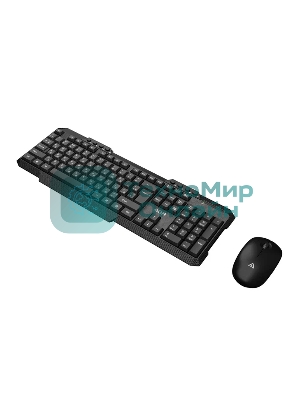 Комплект клавиатура и мышь ABR KW807 черный, интерфейс USB, беспроводной, 2.4G, RU/EN