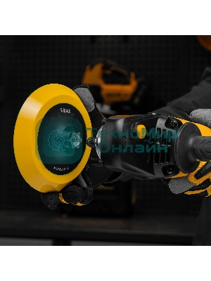 Тарелка опорная Denzel для дрели и УШМ с липучкой, 150 мм, мягкая, с адаптером c М14 на d8