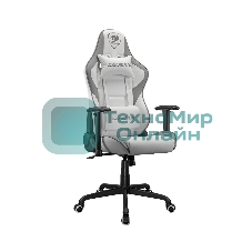 Кресло Cougar Fortress белый, экокожа, 120 кг, механизм качания