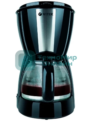 Кофеварка капельная Vitek VT-1506 ВК черный, молотый кофе, 0.7 л, 550 Вт