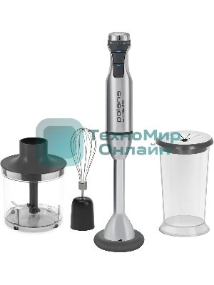 Блендер погружной Polaris PHB1591L Silent 1500 Вт, погружной, серебристый/черный