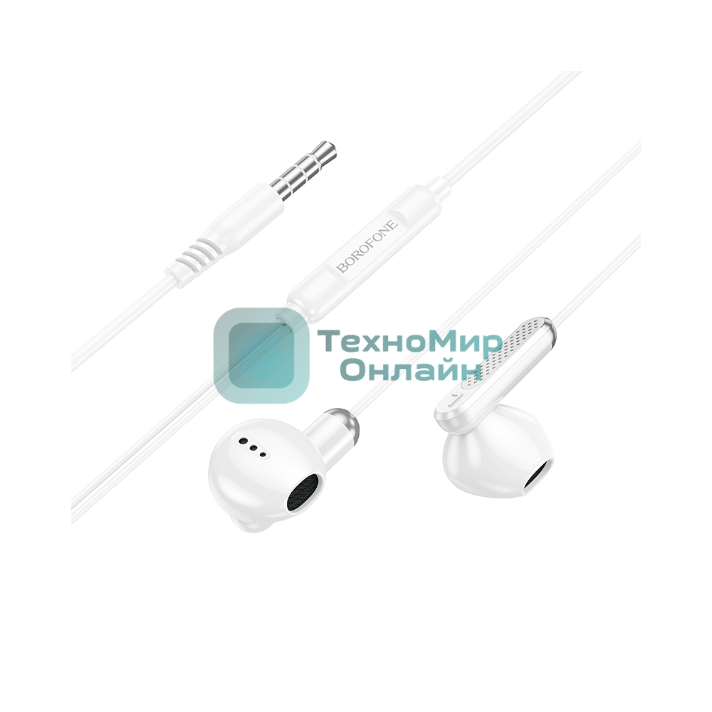 Проводные наушники Borofone BM89 Surpass белый, вкладыши