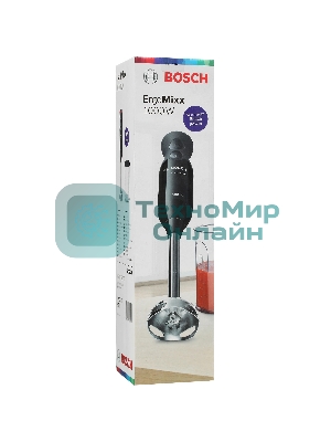 Блендер погружной Bosch MS6CB6110 черный, 1000 Вт, плавная регулировка, турбо