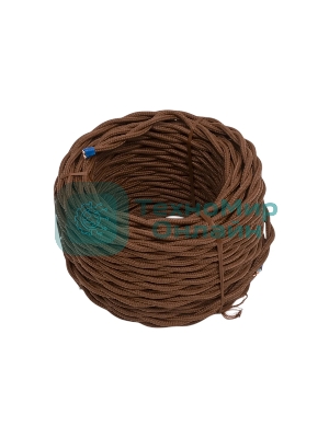 Провод Bironi B1-424-72-20 2*1,5 витой, коричневый матовый, 20 м