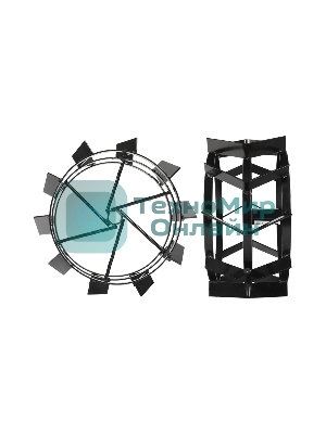 Грунтозацепы для мотоблока Patriot (д390 мм, шир130 ммшестигранник23)(пар) Грз 390.190.23 Россия