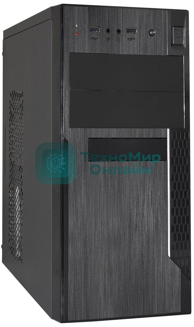 Компьютерный корпус Minitower ExeGate EX299310RUS MA-373X-UNS400 (mATX, БП UNS400 с вент. 12см, 2*USB, аудио, черный)