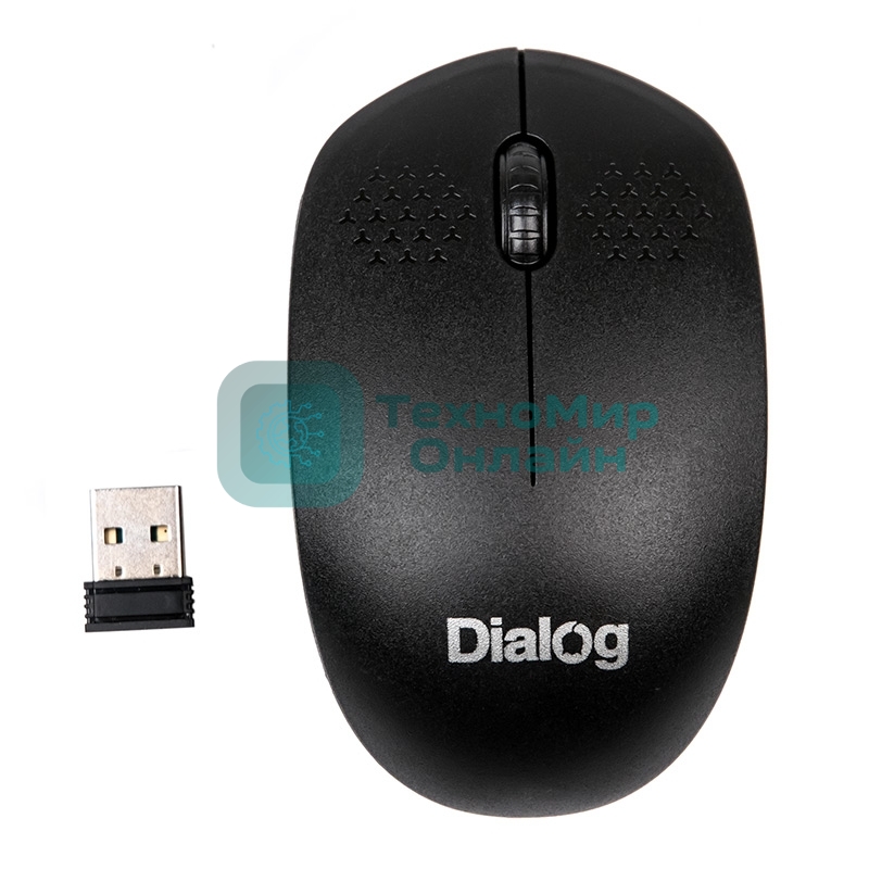 Мышь беспроводная Dialog Comfort MROC-13U черный, 1200 dpi, радиоканал, USB, кнопки - 3