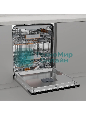 Посудомоечная машина встраиваемая Gorenje GV673B65 16 комплектов, 3 корзины, инверторный мотор, отсрочка старта, Wi-Fi управление, сенсорное управление, полный AquaStop, сенсор уровня воды, энергоэффективность А+++, уровень шума 42 дБ, белый