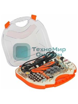 Прямошлифовальная машина (гравер) PATRIOT EE 111 с гибким валом, 140Вт, 210 насадок в комплекте, кейс