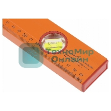 Уровень алюминиевый Sparta 600 мм, 3 глазка, желтый, линейка