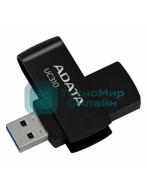Флешка USB ADATA UC310 (UC310-128G-RBK), 128Gb, USB 3.2 Gen 1, R/W 100/30, черный