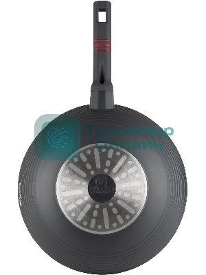 Сковорода ВОК (WOK) Rondell Stripes RDA-1618 круглая 28 см, покрытие: Xylan Plus ручка несъемная (без крышки) серый