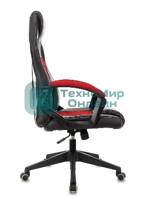 Кресло игровое Бюрократ Zombie Arena черный/красный