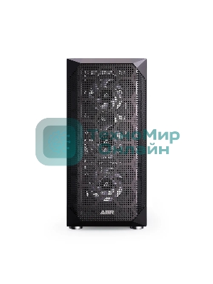 Компьютерный корпус ABR Quantum черный (1хUSB Type-C, 2хUSB 2.0, HD Audio, 4xRGb Fan, ATX, E-ATX)