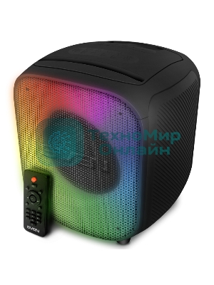 Портативная колонка SVEN PS-555, черный, 65 Вт (RMS), Bluetooth, USB, microSD, пульт