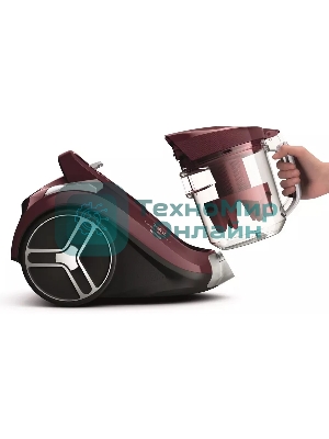 Пылесос Tefal Compact Power XXL TW4873EA, малиновый/черный, 550/550 Вт, уборка сухая, пылесборник контейнер 2.5 л