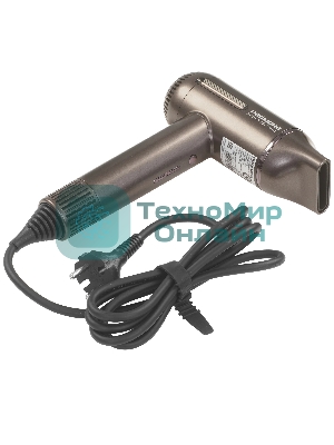 Фен Redmond HD1700 серый/коричневый, 1500 Вт, ионизация