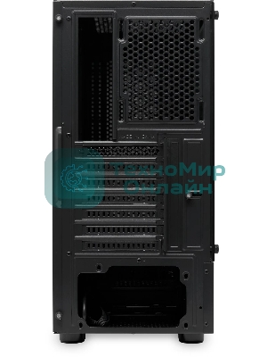 Компьютерный корпус без блока питания Case HSPD M540, Mesh Mid Tower, черный, TG, 0.45 SPCC, no fans, ATX, mATX, mITX, 160/300/150мм, 2x2.5