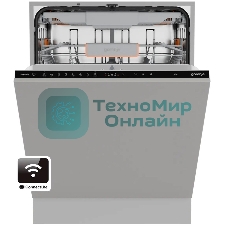 Посудомоечная машина встраиваемая Gorenje GV673B65 16 комплектов, 3 корзины, инверторный мотор, отсрочка старта, Wi-Fi управление, сенсорное управление, полный AquaStop, сенсор уровня воды, энергоэффективность А+++, уровень шума 42 дБ, белый