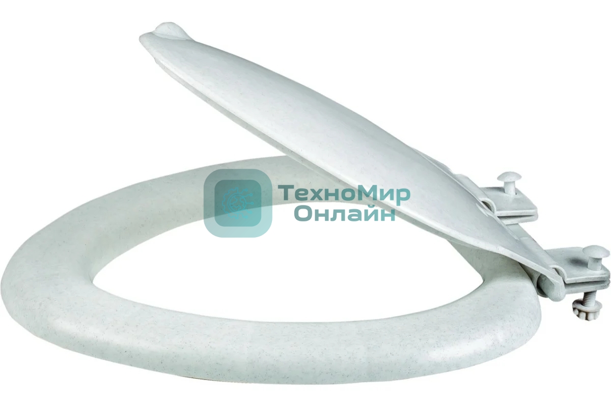 Сиденье для унитаза Эконом белый мрамор