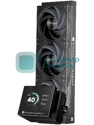 Система водяного охлаждения Thermalright Stream Vision 360 Soc-AM5/AM4/1200/1700/1851 черный 4-pin 28.1dB Al LCD Ret (S-VISION-360-BL)