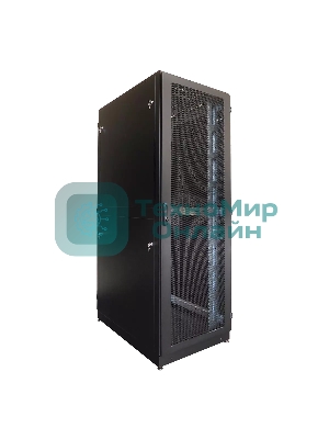 Шкаф серверный напольный 42U (800 1200) дверь перфорированная, задние двойные перфорированные