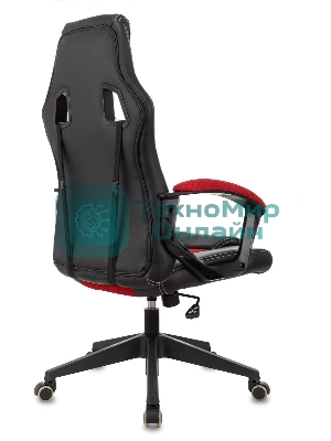 Кресло игровое Бюрократ Zombie Arena черный/красный