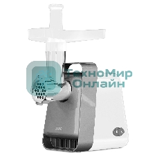 Мясорубка электрическая JVC JK-MG124 белый, 2000 Вт, 2.0 кг/мин, реверс, защита от перегрузки, насадки - 4