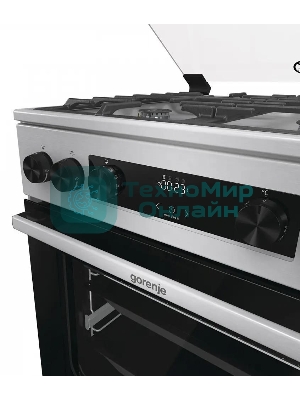 Плита комбинированная Gorenje GKS6C72XF серебристый, конфорок 4 газовых, духовка 71 л, 60 см x 85 см x 60 см