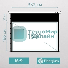 Экран для проектора S'OK SCPSMT-332x186FG-ED30 150 