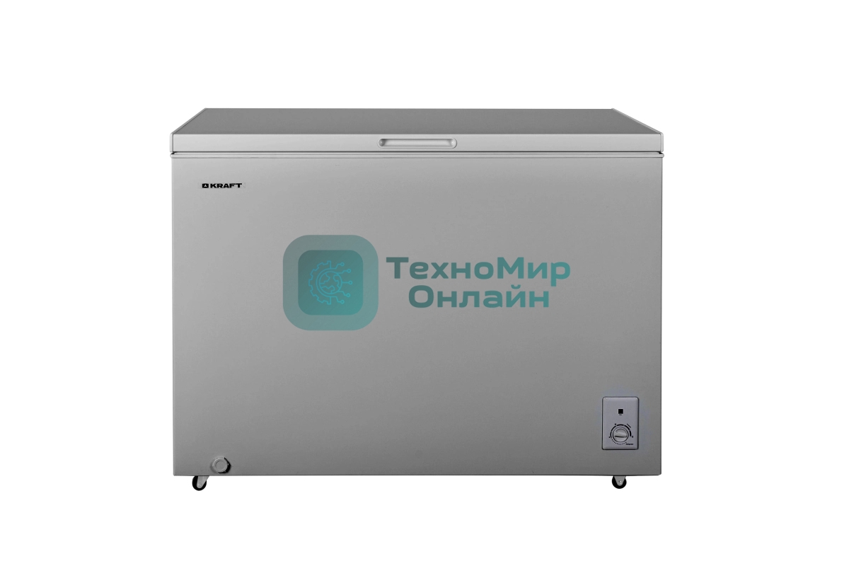 Морозильный ларь Kraft BD (W)-340SRX серебристый, 318л