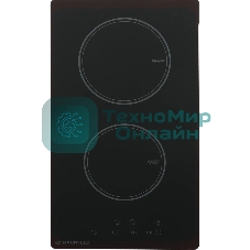 Индукционная варочная панель Maunfeld AVI292BK, конфорок: 2 шт., стеклокерамика, независимая, черный
