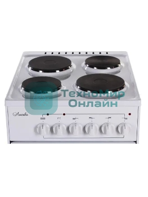 Плита электрическая Лысьва ЭП 401 СТ белый, конфорок 4 электрических, духовка 57 л, 50 см x 84 см x 60 см