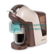 Кофеварка капсульная Kitfort КТ-7448 коричневый/бежевый, исп. кофе - капсулы/молотый, 1 л, 1400 Вт, 19 Бар.