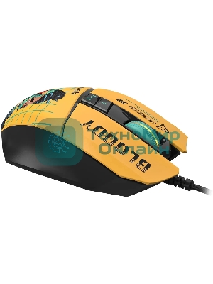 Мышь проводная A4Tech Bloody W63 Max Renegade желтый, 12000 dpi, USB, кнопки - 7