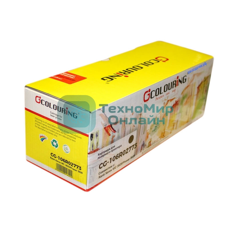 Картридж лазерный Colouring CG-106R02773 черный (1500 копий) для Xerox Phaser 3020/WorkCentre 3025/3020BI/3025BI/3025NI
