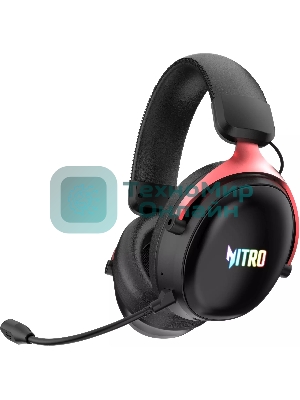 Гарнитура Acer OHR401 чёрный, беспроводная + проводная, USB/Bluetooth/mini jack 3.5 мм, до 55 ч, подсветка