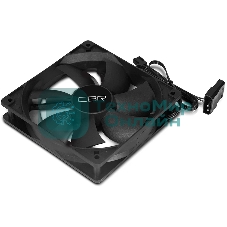 Вентилятор для корпуса CBR CBR-CF-8025-1600B черный, 80 мм, 1600 об/мин, 25 дБ, 3 pin