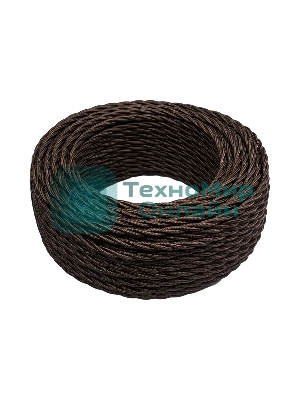 Провод ретро Bironi B1-424-72-50 2х1.5 матовый коричневый (уп. 50 м)