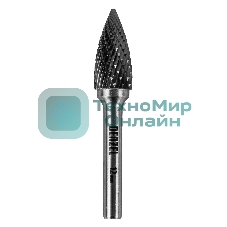 Борфреза по металлу Denzel твердосплавная, параболическая заостренная, тип-G, 12 мм