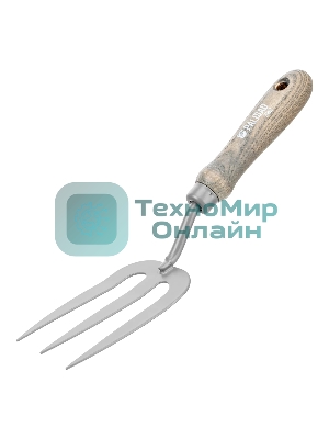 Вилка посадочная Palisad LUXE 80х320 мм, стальная, рукоятка из ясеня