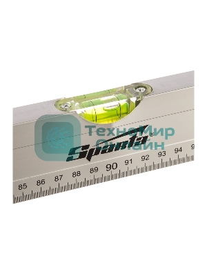 Уровень алюминиевый Sparta 1800 мм, 2 глазка, линейка