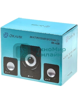 Акустическая система Oklick OK-420 2.1 черный 11Вт