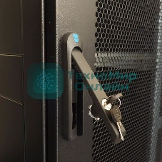 Шкаф серверный напольный 42U (800 1200) дверь перфорированная, задние двойные перфорированные