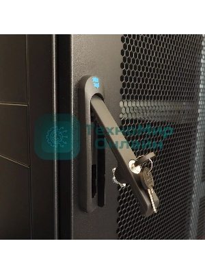 Шкаф серверный напольный 42U (800 1200) дверь перфорированная, задние двойные перфорированные