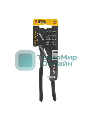Клещи переставные Denzel обливные рукоятки, 180 мм