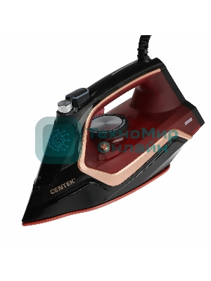 Утюг Centek CT-2313 красный, 2400 Вт, 50 г/мин, 185 г/мин, 350 мл