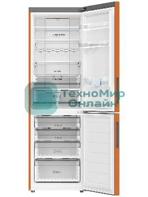 Холодильник Haier C2F636CORGU1 оранжевый двухкамерный 256/108 л морозилка снизу, No Frost