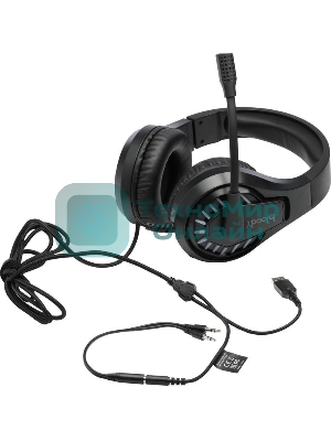 Гарнитура Bloody G230P чёрный, проводная, USB, подсветка